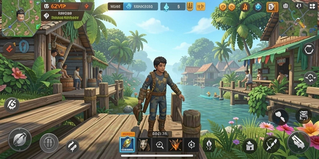 Gameplay lengkap dan interaktif dari 62VIP dalam simulasi kehidupan.