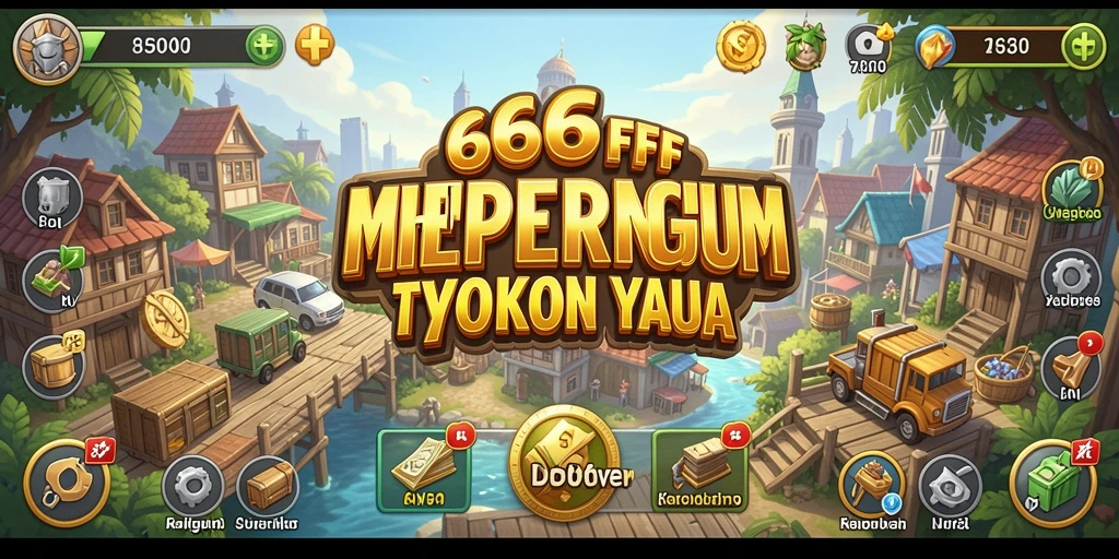 Screenshot gameplay Tycoon yang menampilkan pembangunan dan pengelolaan bisnis.