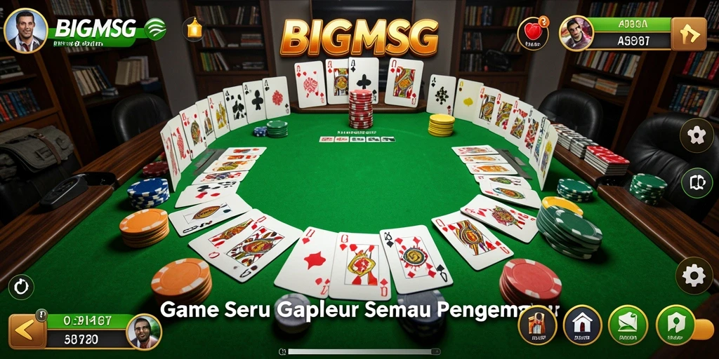 Screenshot gameplay <strong>BIGMSG</strong> menampilkan momen seru saat bermain Gaple.