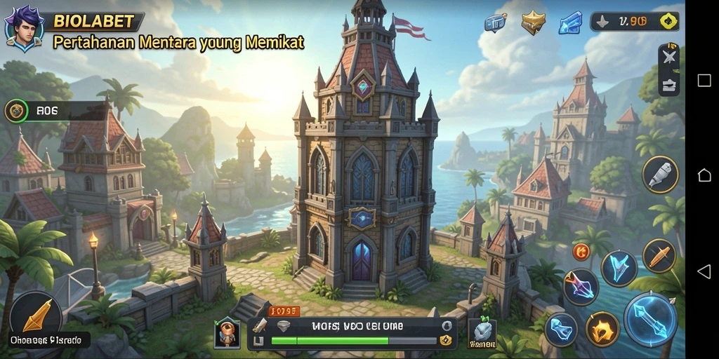 Tangkapan layar gameplay BIOLABET menampilkan strategi menara yang intens.
