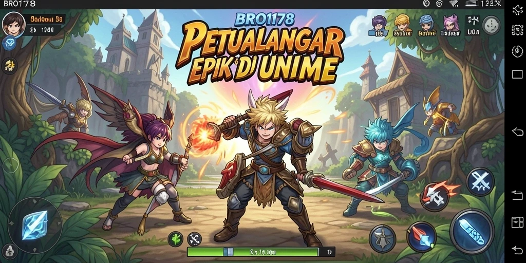 Tampilan karakter dan pertarungan dalam gameplay BRO178.