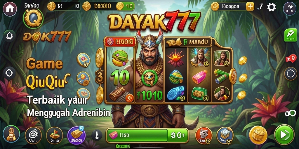 Tampilan gameplay seru dari DAYAK777 dalam QiuQiu.