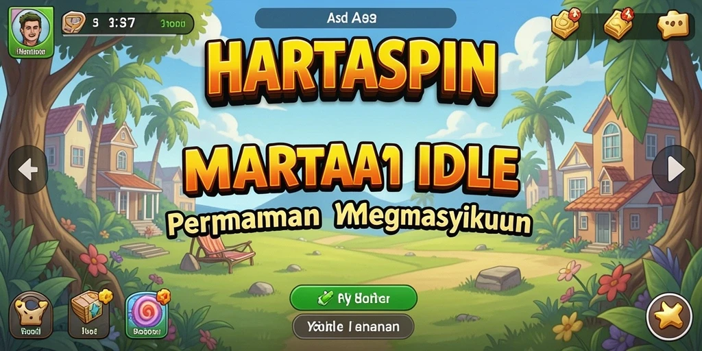 Tangkapan layar HARTASPIN menunjukkan gameplay Idle yang menarik.