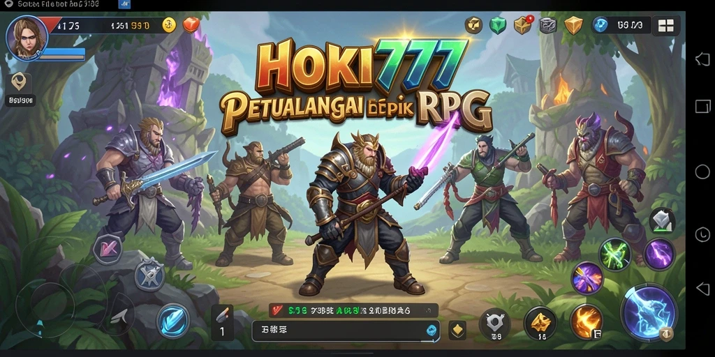 Tangkapan layar permainan HOKI777 dengan aksi pertempuran RPG yang mendebarkan.