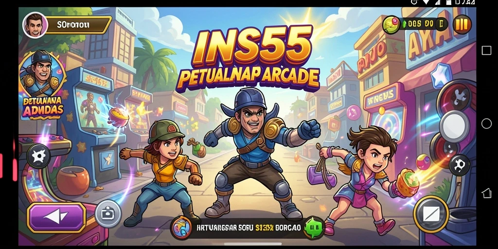 Tampak seru dalam gameplay INS55 dengan tantangan arcade.