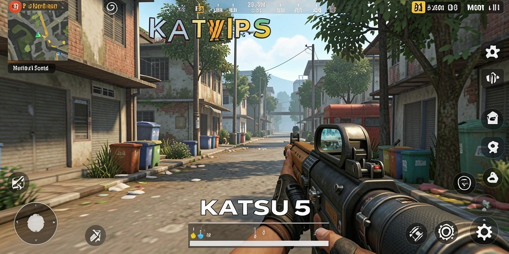 Tampilan gameplay KATSU5 yang menegangkan dan interaktif.