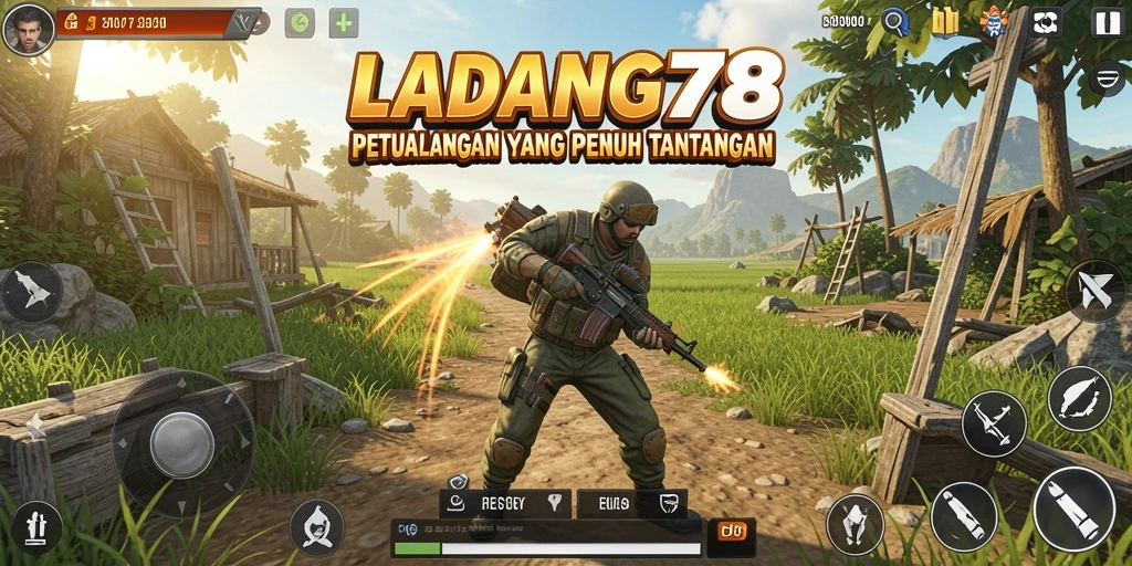 Screenshot utama LADANG78 menampilkan gameplay petualangan yang seru.
