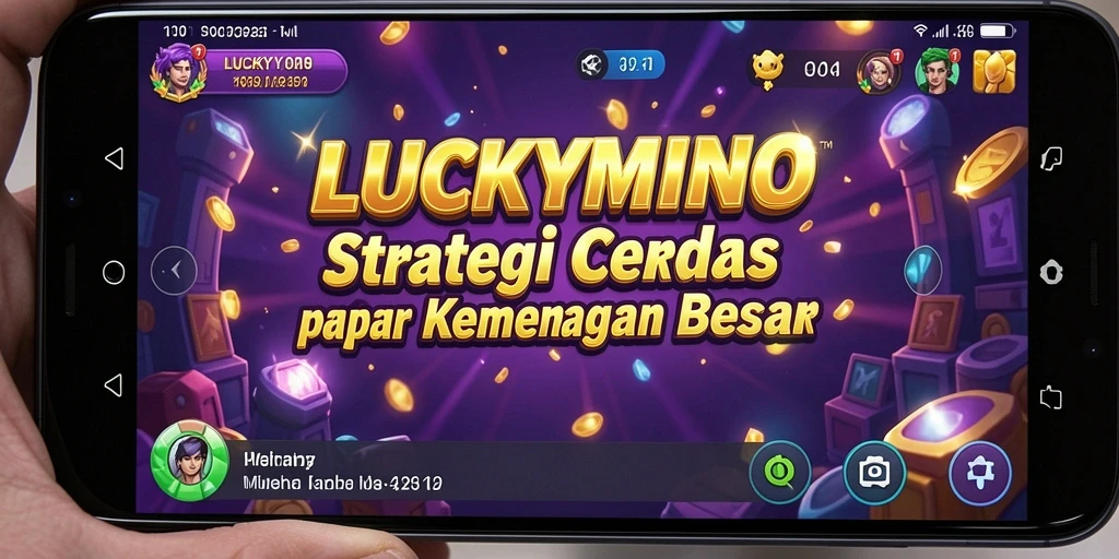 Tampilan utuh gameplay <strong>LUCKYMINO</strong> yang menarik dan strategis.