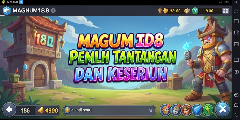 Tampilan gameplay MAGNUM188 dengan karakter yang aktif dan seru.