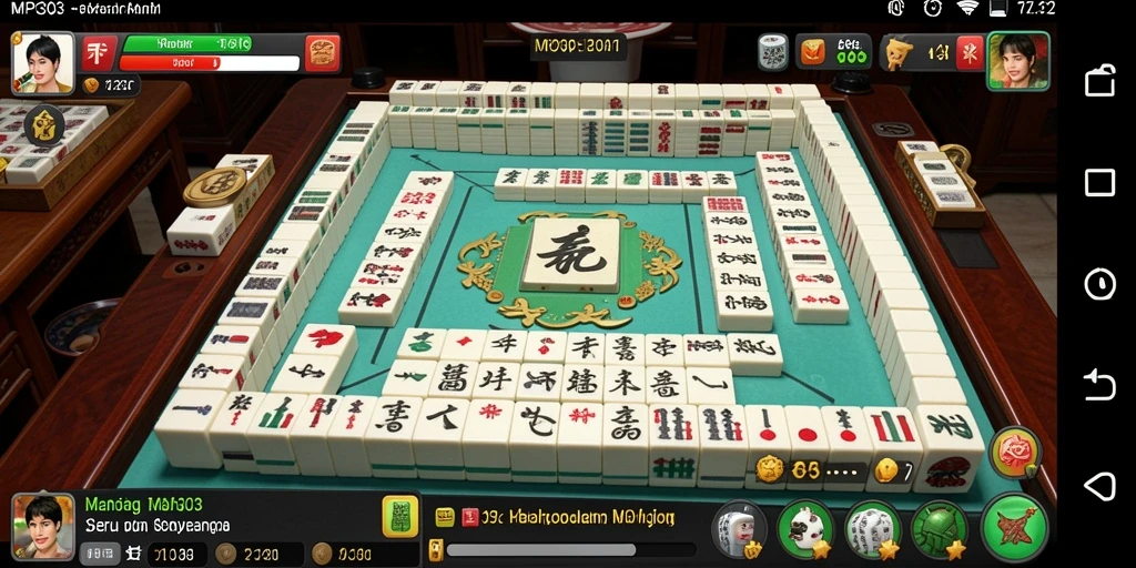 Tangkapan layar gameplay MPO303 yang menunjukkan pertarungan Mahjong yang seru.
