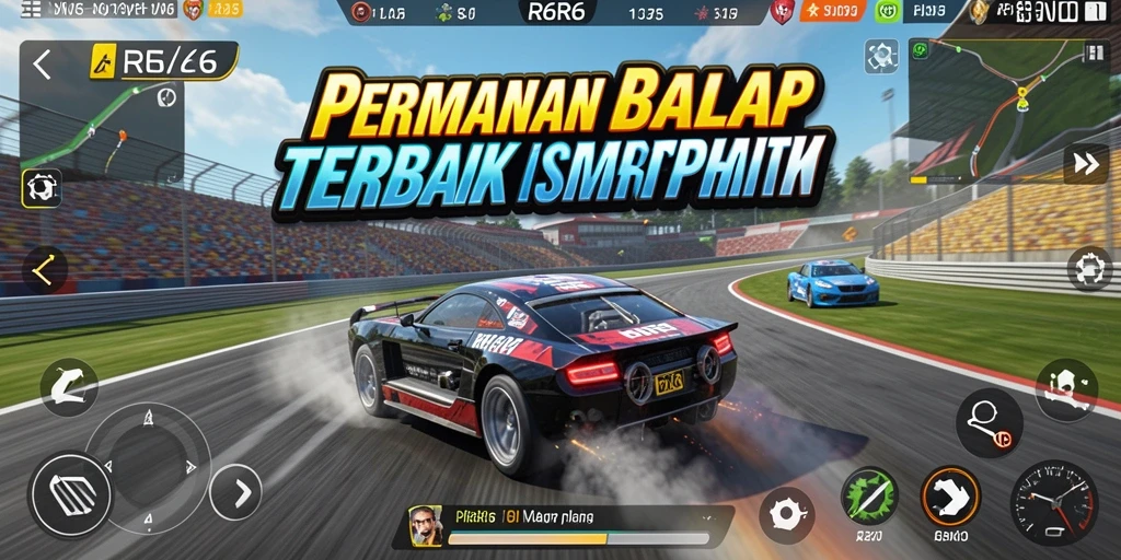 Gameplay balap seru di R6R6 dengan berbagai kendaraan.